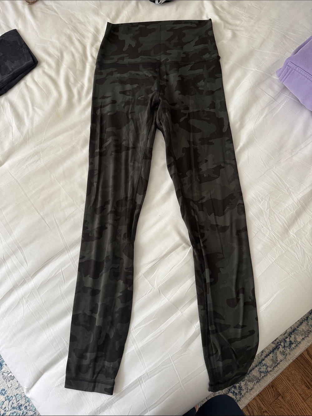 lululemon athletica Kids Camo High-Rise Leggings in Dark Green and Black